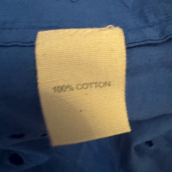 Anthropologie Blue Forever That Girl Medium eyelet blouse - Picture 4 of 9